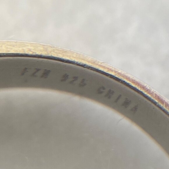 Sterling Silver 925 FZN Multi Stone Cubic Zirconia Engagement Ring Sz 6.75 - Picture 9 of 16